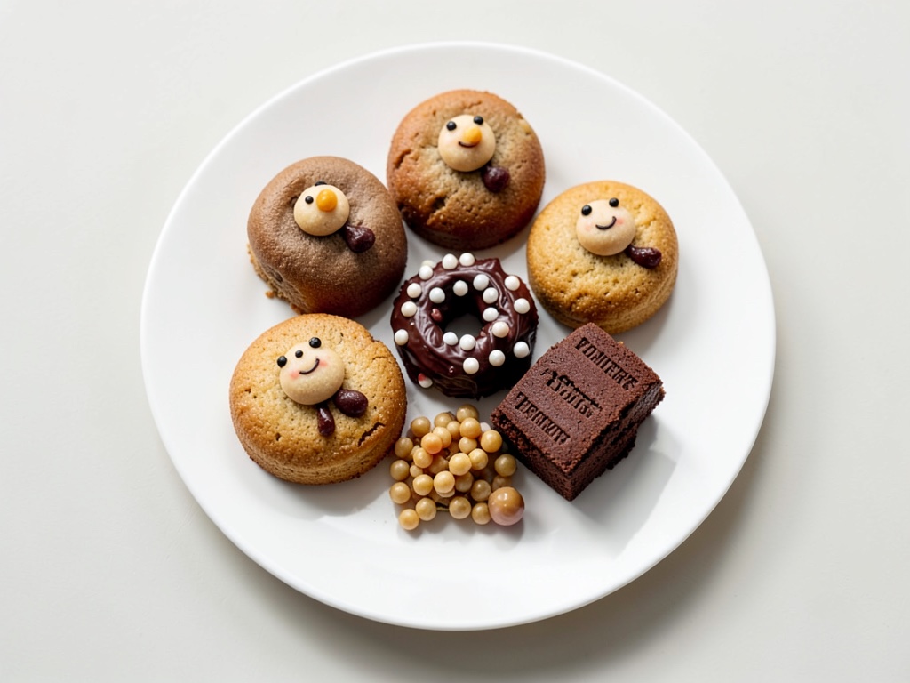 Figurelle dolci di neve fatte di biscotti