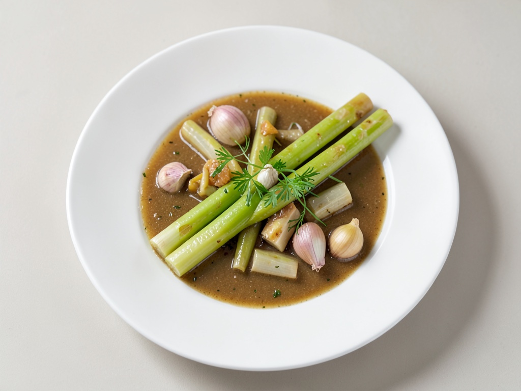 Asparago con salsa cremosa al basilico e asparago