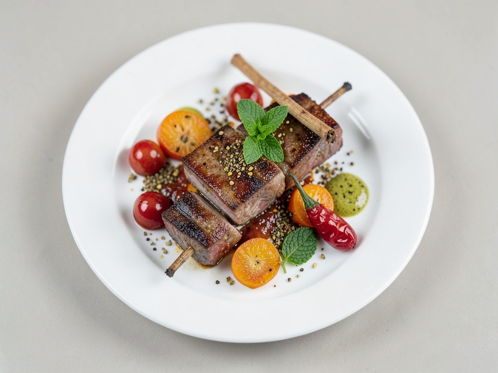 Brochettes d'agneau aux abricots grillées