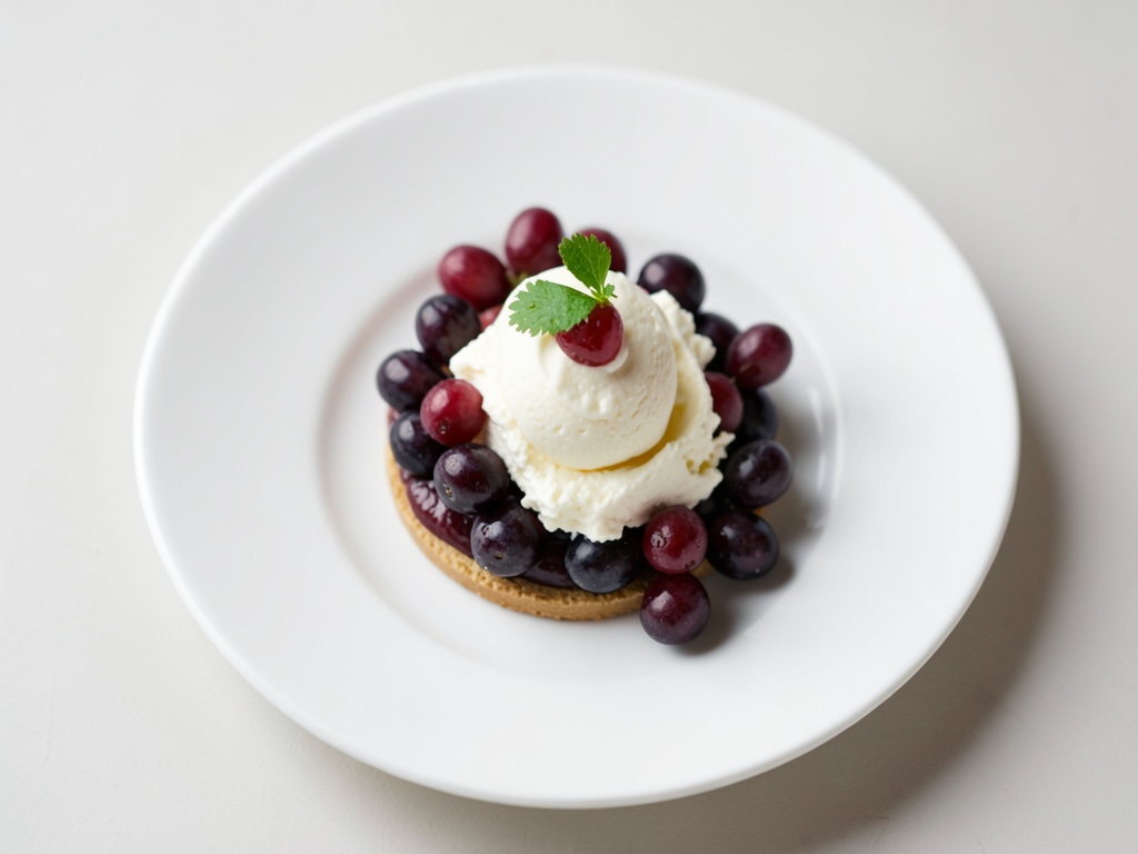 Dessert a strati con uva