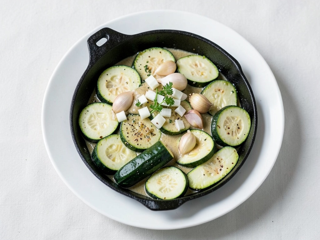 Padella mediterranea veloce di zucchine