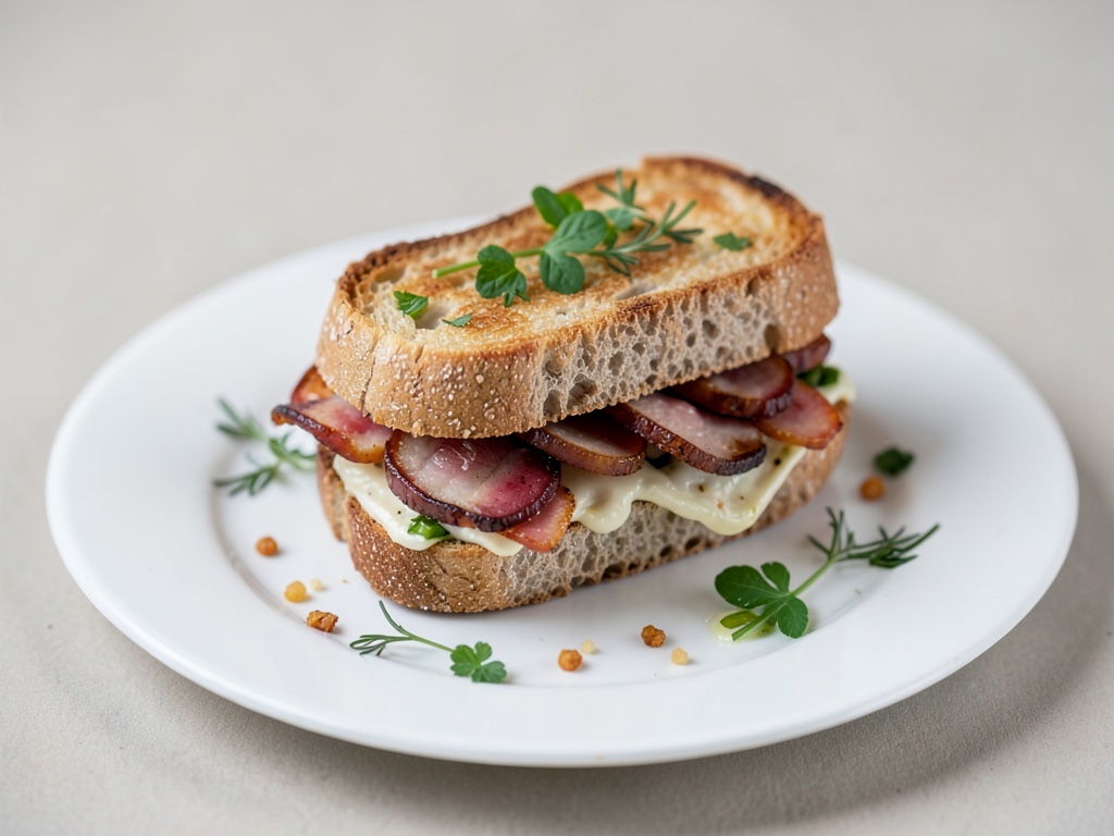 Sandwich Caprese con Bacon e Ciabatta