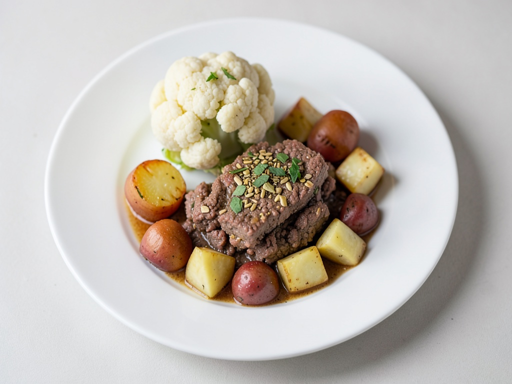 Chou frisé farci avec pommes de terre au cumin