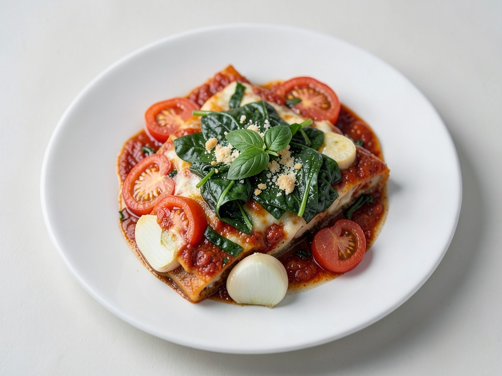 Lasagna al forno cremosa agli spinaci