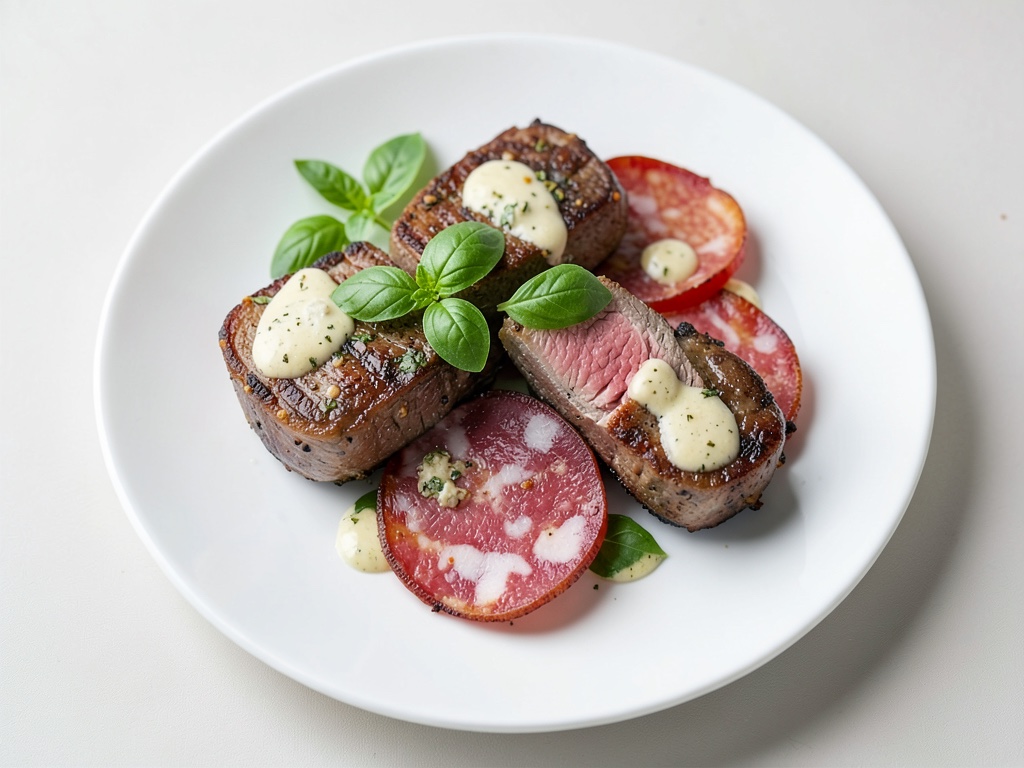 Rotelle di filetto di maiale succose al pesto e prosciutto