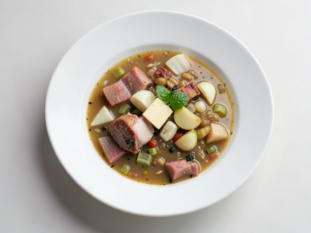 Zuppa di cipolle classica con crosta di formaggio