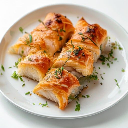 Rotoli di salmelle croccanti di pasta sfoglia