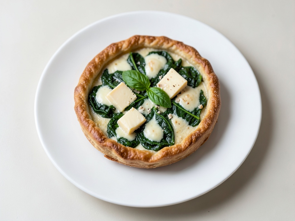 Quiche croccante agli spinaci e formaggio di capra