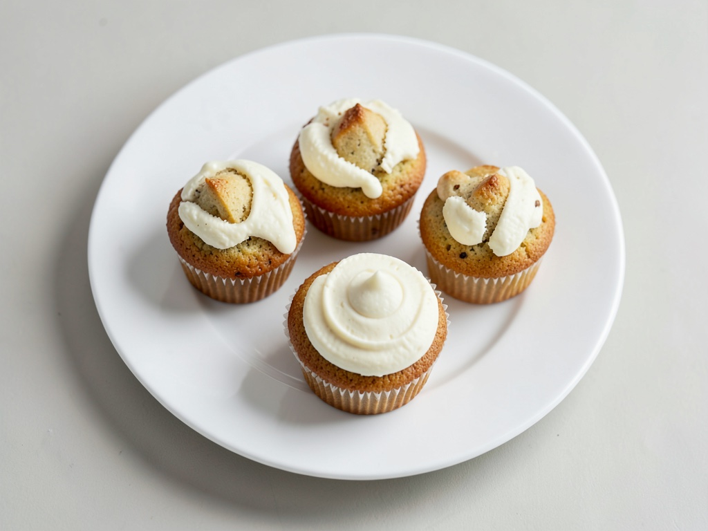 Luftige Muffins mit Frischkäse und Himbeeren