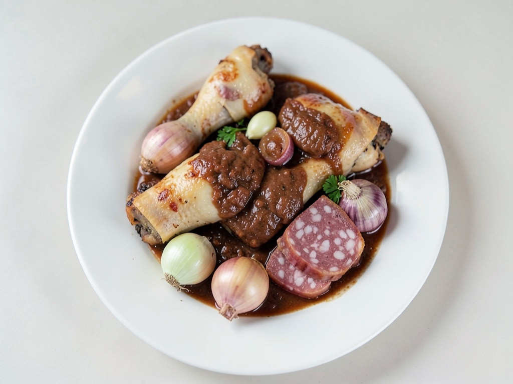 Pollo cremoso in stufato al vino rosso