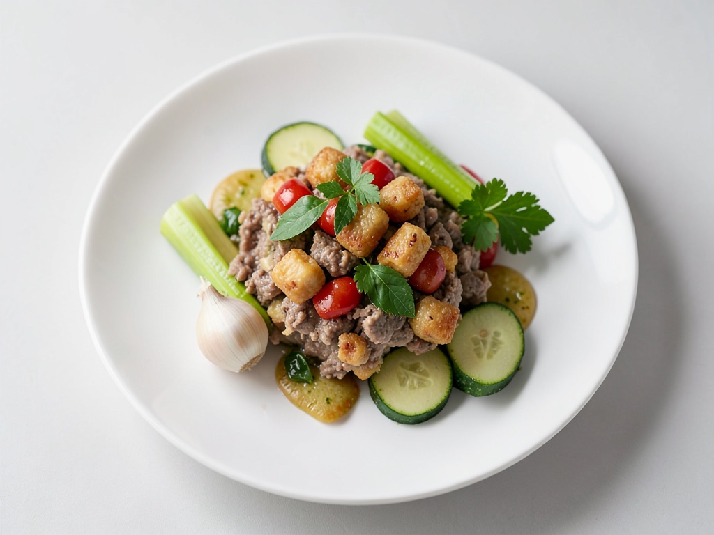 Gratin di verdure e carne macinata con gnocchetti di patate