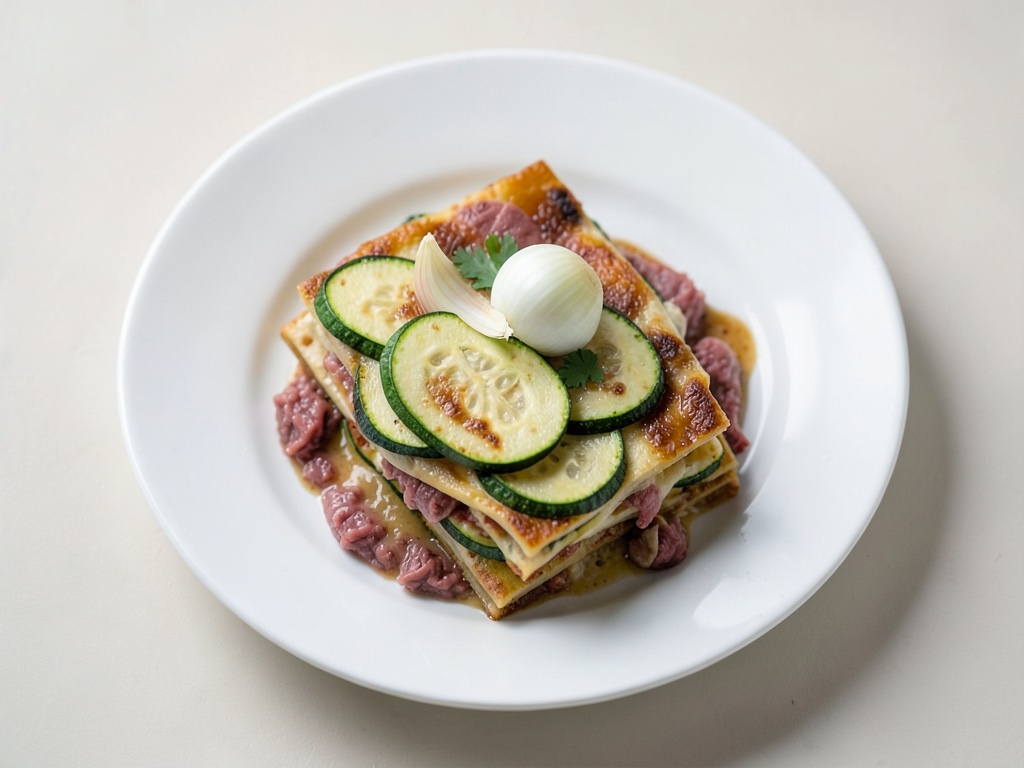 Knusprige Zucchini-Lasagne mit Hacksoße