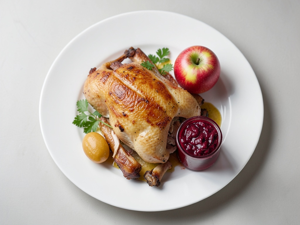 Croustillante canard aux pommes et prunes