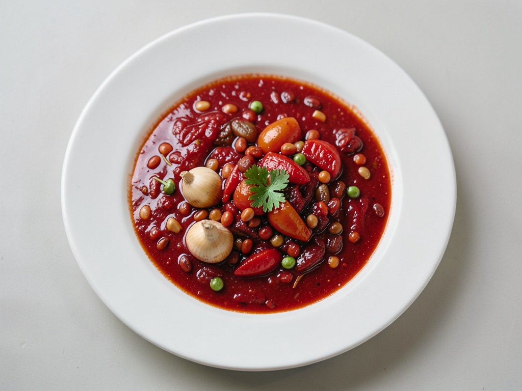 Sopa cremosa de lentejas rojas con coco