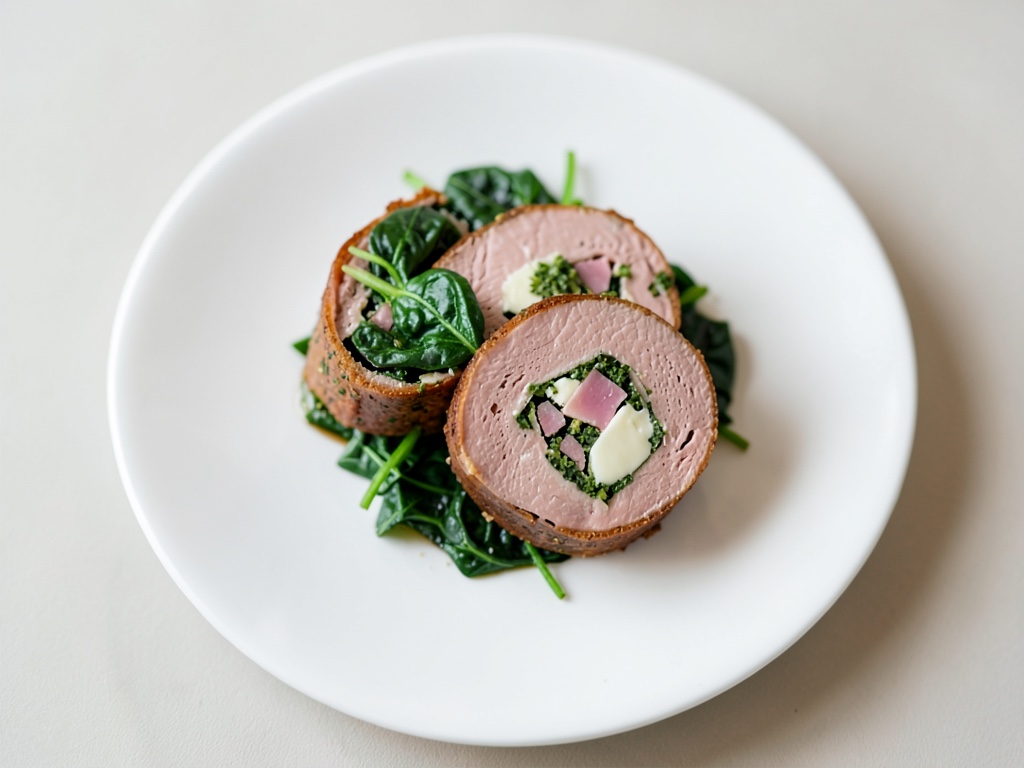 Rotolo di salmone e spinaci