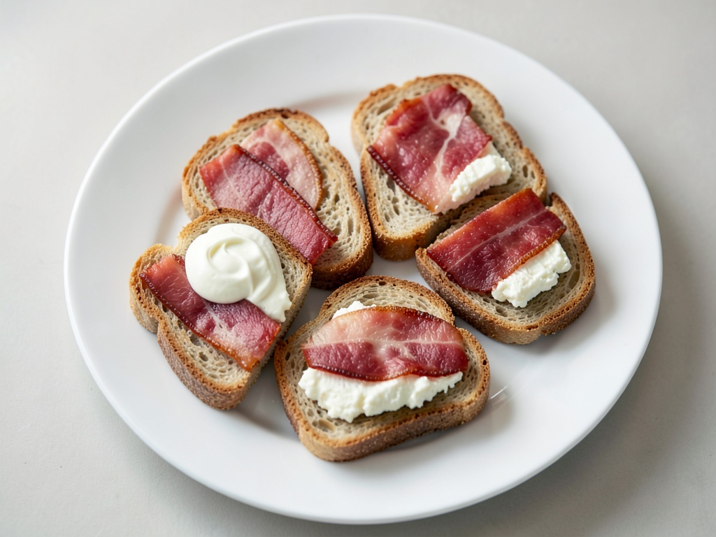Bocconcini croccanti di bacon, pomodori e formaggio fresco
