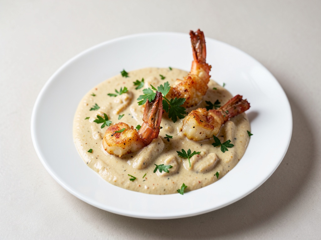 Knusprige Riesengarnelen in cremiger Kokos-Curry-Soße
