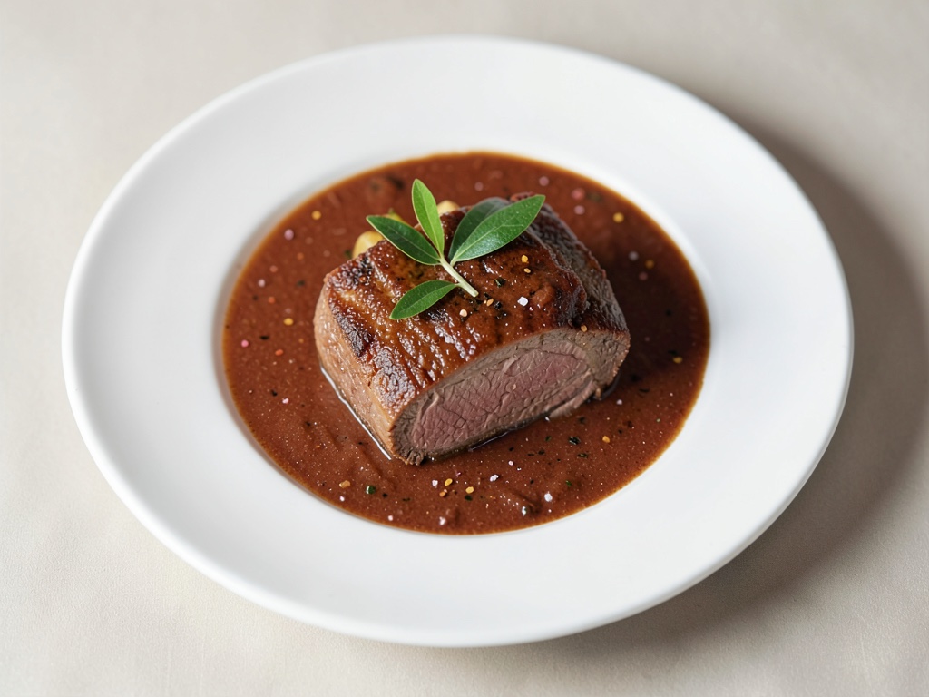 Tender Tafelspitz con salsa al rafano cremosa