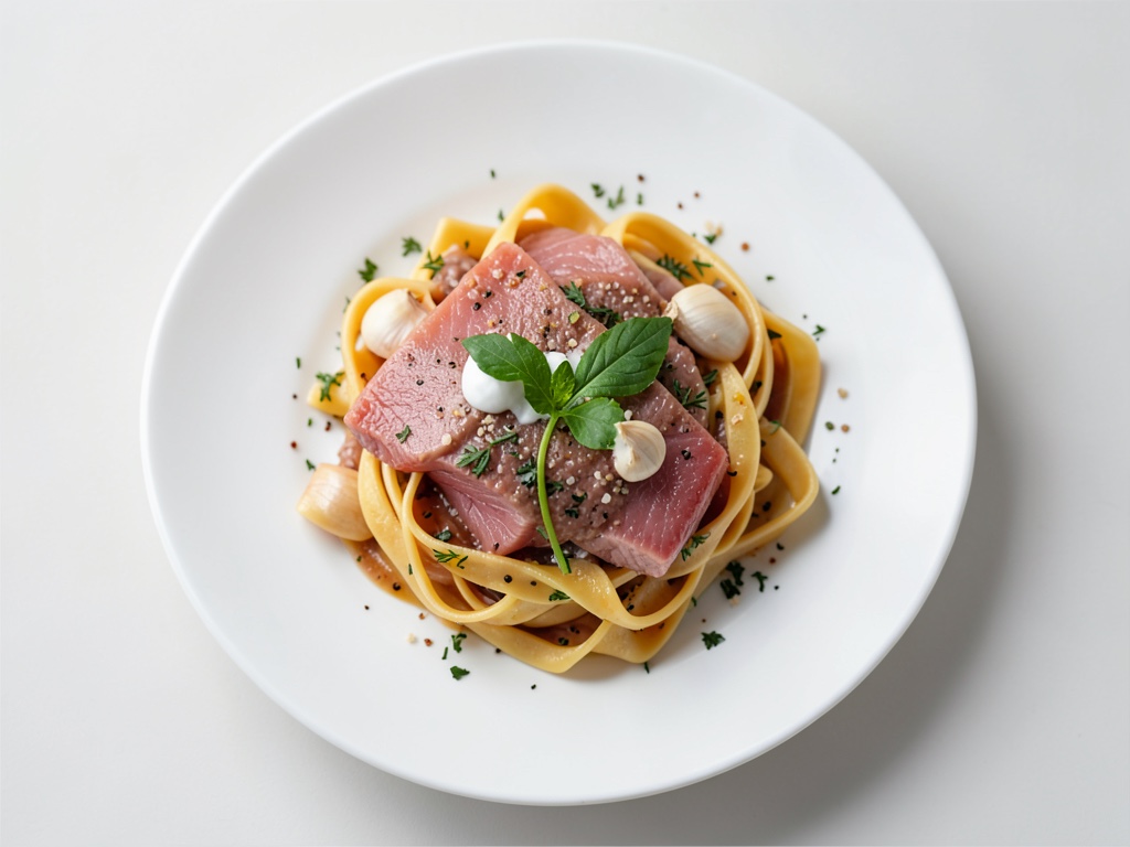 Tagliatelle mit Lachs in Tomaten-Sahne-Sauce