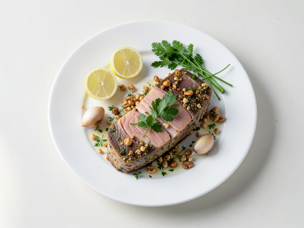 Salmone croccante con crosta di erbe e noci