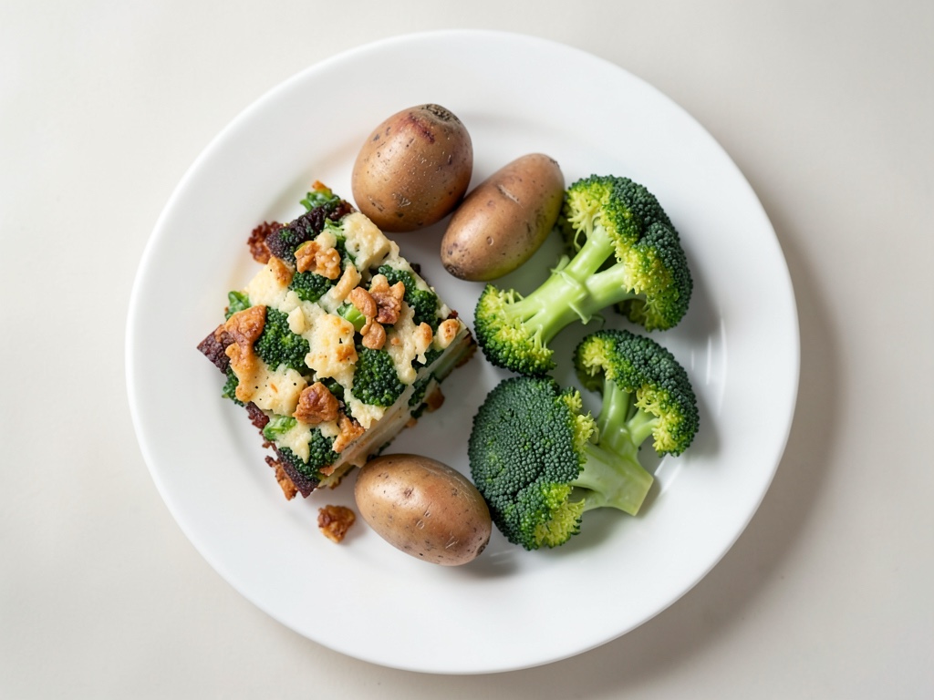 Gratin crémeux de pommes de terre et brocoli