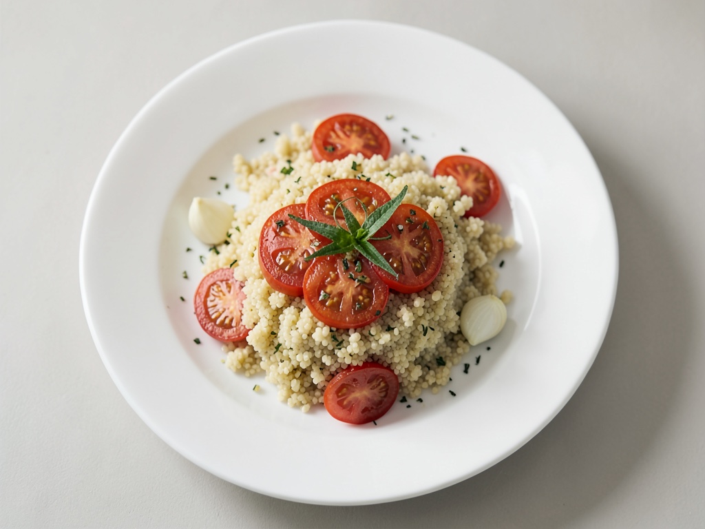 Couscous délicieux aux tomates fraîches