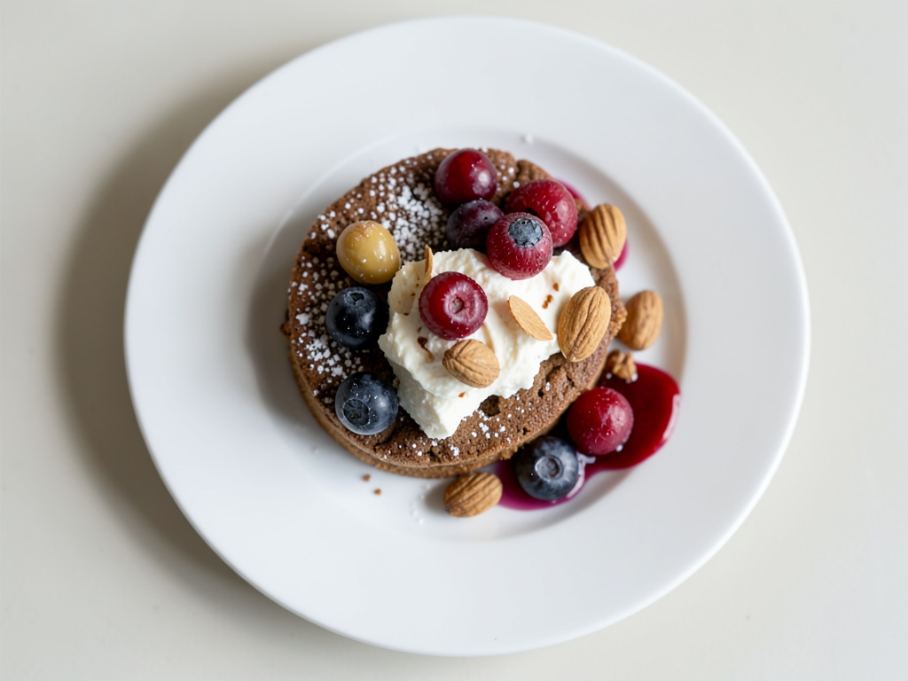 Brownie-Herz mit Mascarpone-Frost und Himbeeren
