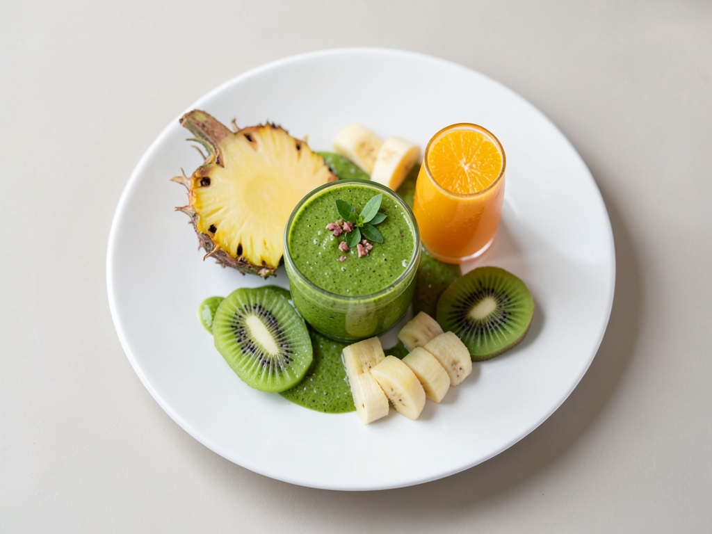 Leichter grüner Smoothie für Anfänger