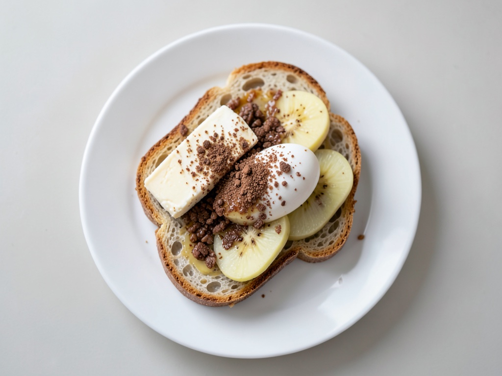 Pane di banana succoso con noci