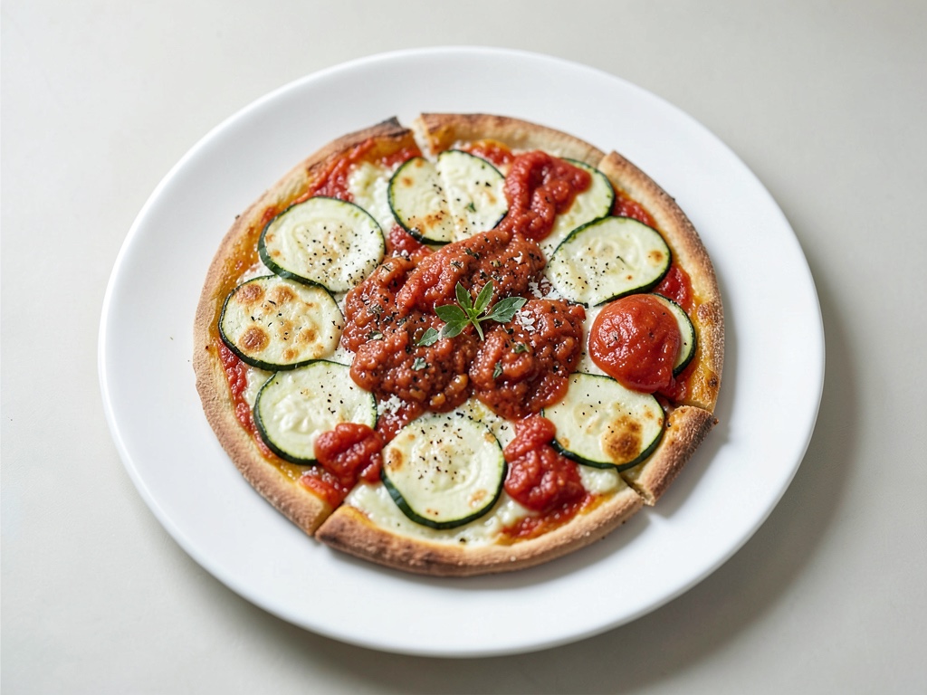 Fette fritte di pizza a fette di zucchina