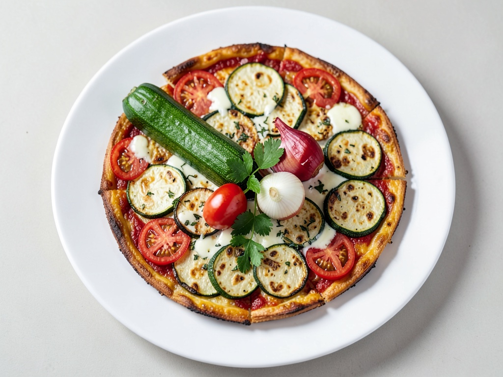 Gemüse-Frittata mit Hüttenkäse und Tomaten