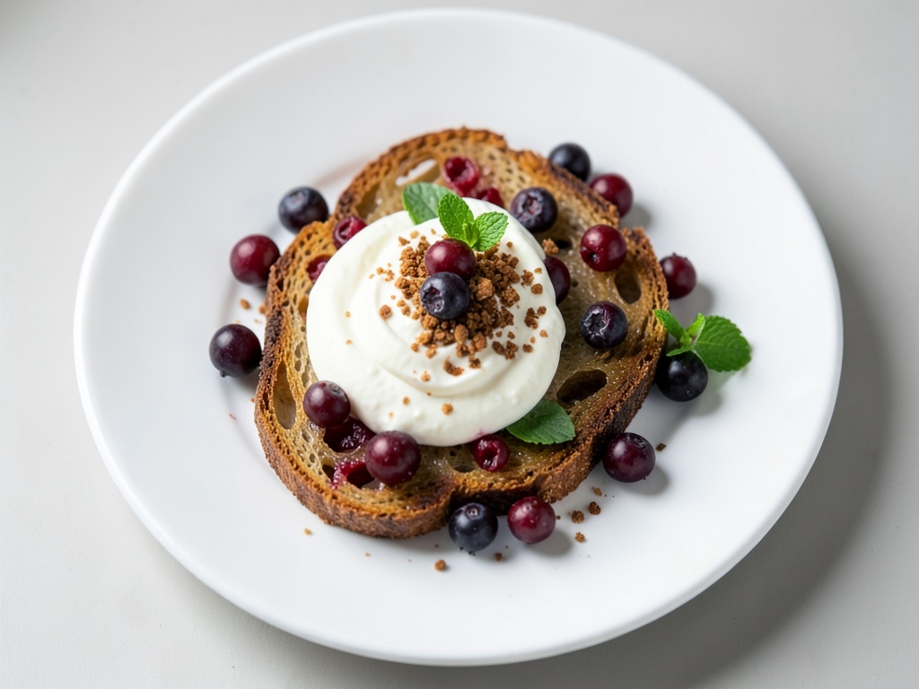 Pane marmorato alla banana e mirtilli