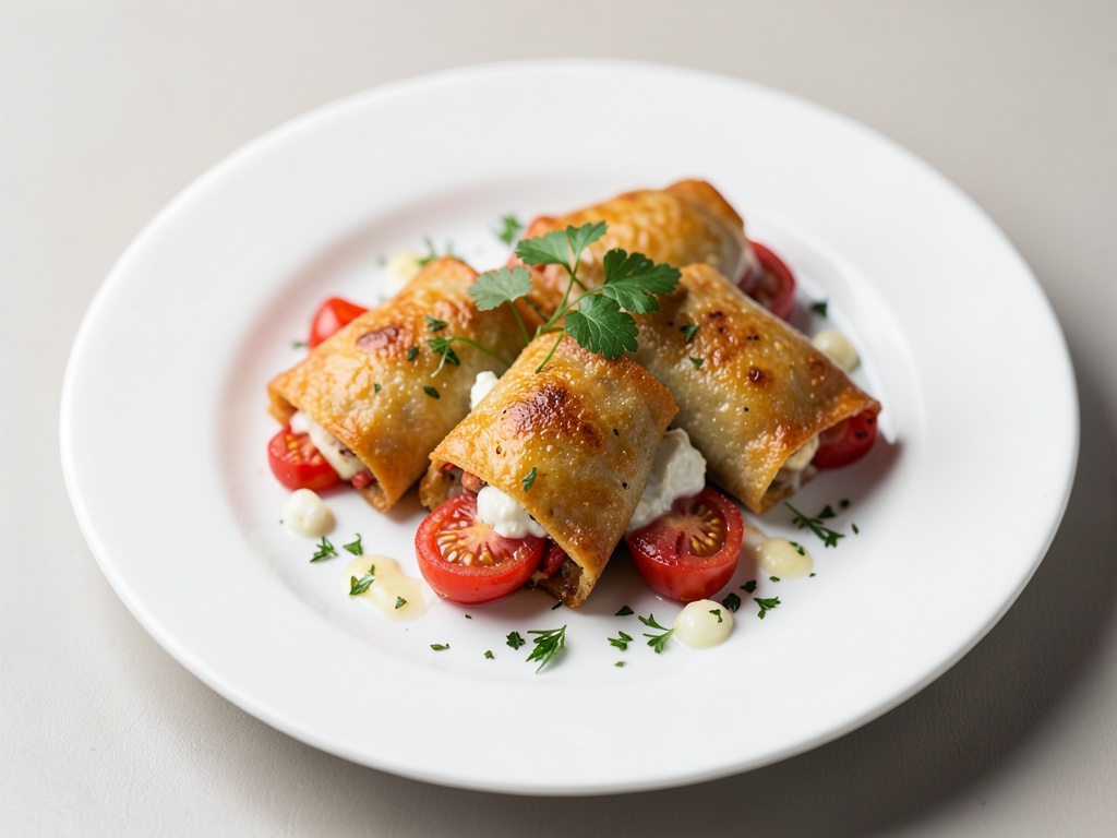 Pochettes en pâte feuilletée croustillante à la tomate et mozzarella