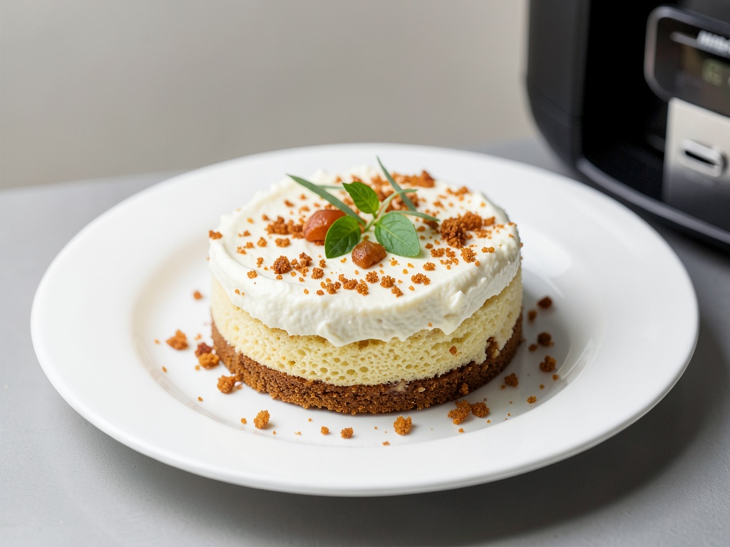 Luftiger Quark-Crème-fraîche-Kuchen im Airfryer