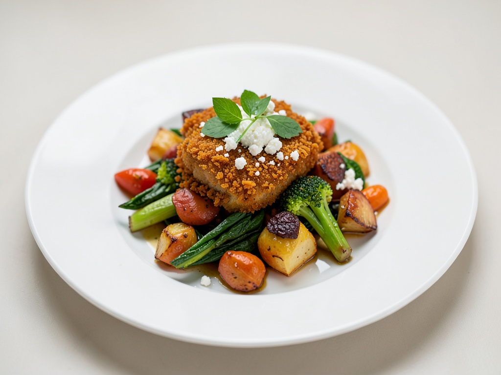 Knuspriges Wintergemüse mit Feta aus der Heißluftfritteuse