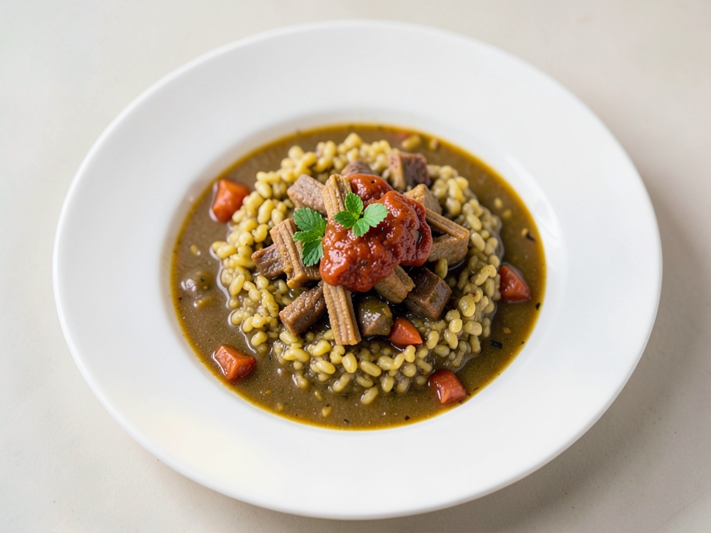 Korma vegano di soia con mandorle