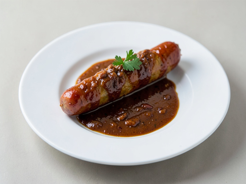 Salsiccia Curry croccante con salsa caramellata