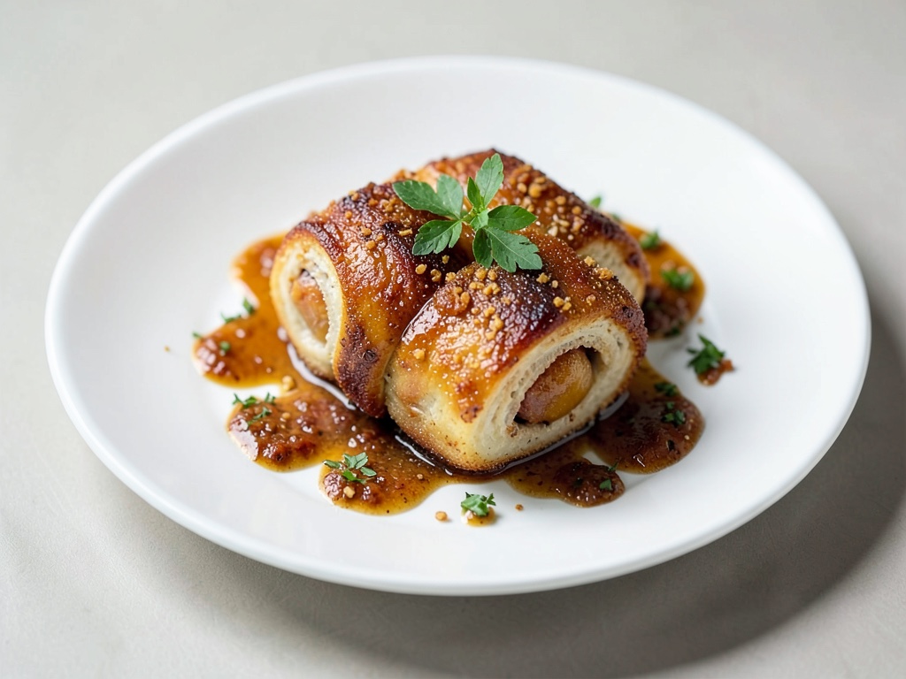 Rotoli croccanti di nettarine in friggitrice ad aria
