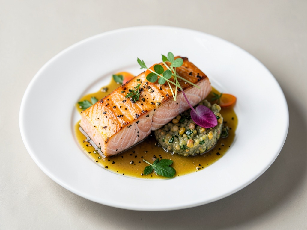 Duo di Salmone: Gratinato e Tartare dall'Air Fryer