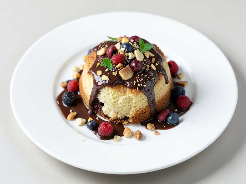 Panettone soffice con cioccolato, noci e frutti di bosco