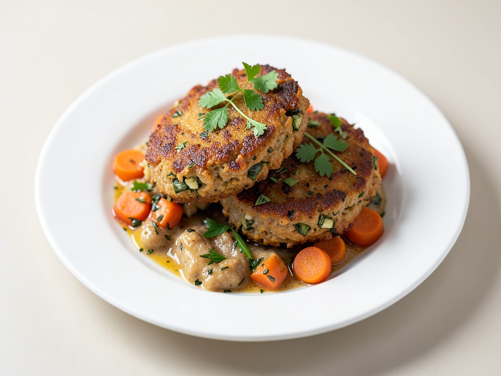 Burger vegetariani croccanti in friggitrice ad aria con polpette di carote