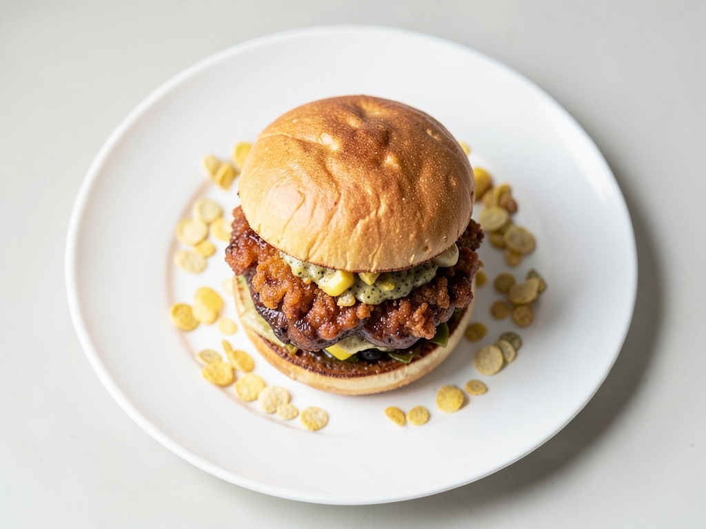 Hamburger al pollo croccante