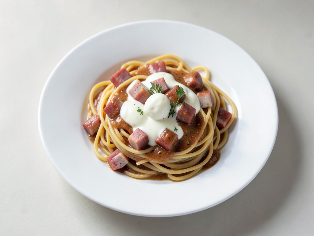 Schnelle Spaghetti mit Schinken-Sahne-Soße