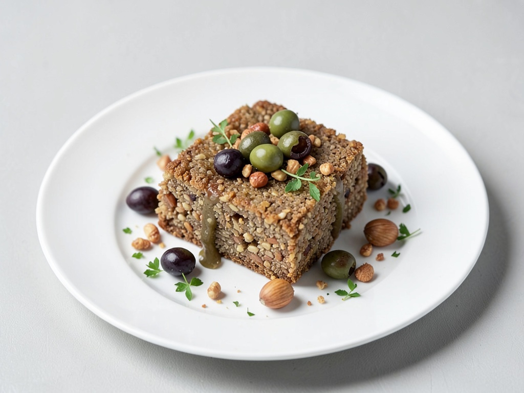 Pane croccante al farro con olive e nocciole dall'air fryer