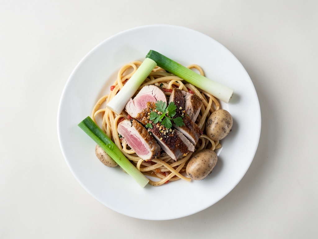 Polpettine di pollo e spätzle in una pentola