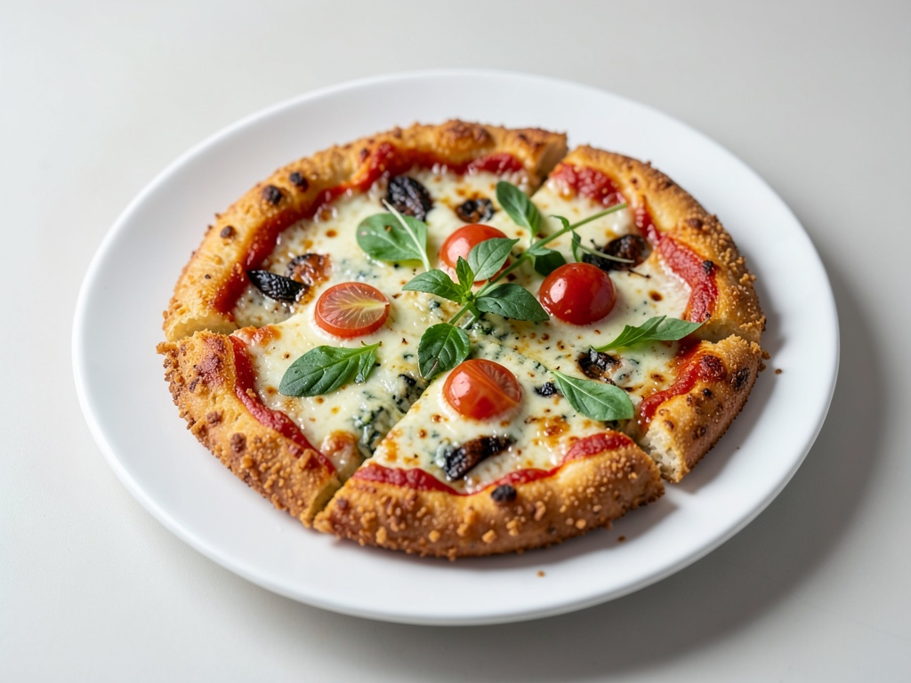 Pizza croccante low-carb con base al tonno in friggitrice ad aria