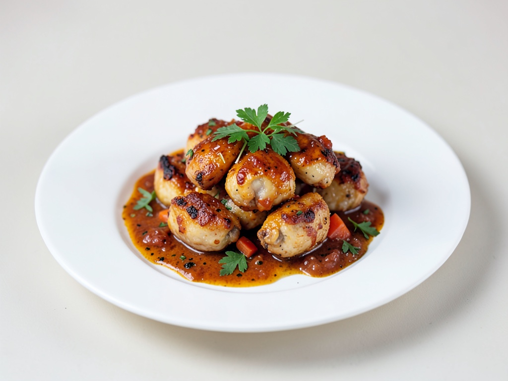 Padella di pollo colorata dall'Airfryer di lucky190
