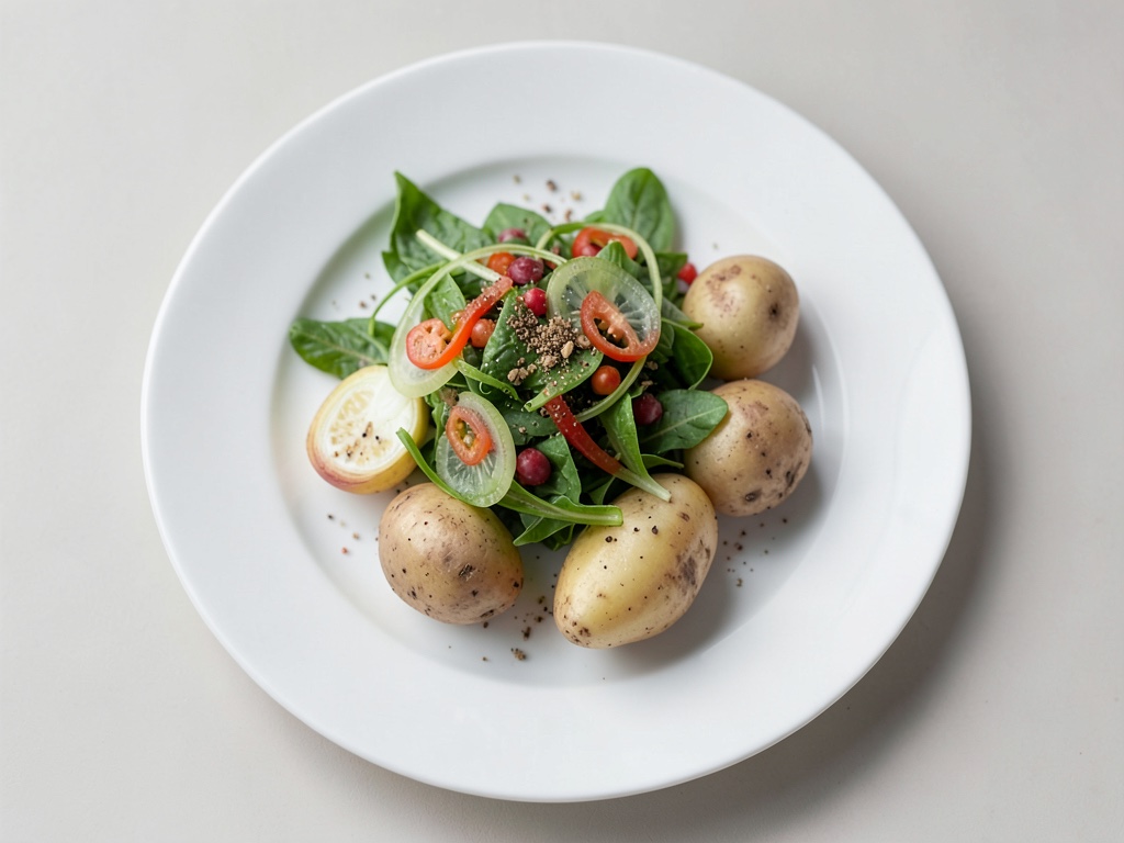 Insalata croccante di cicoria con purè di patate cremoso e pancetta