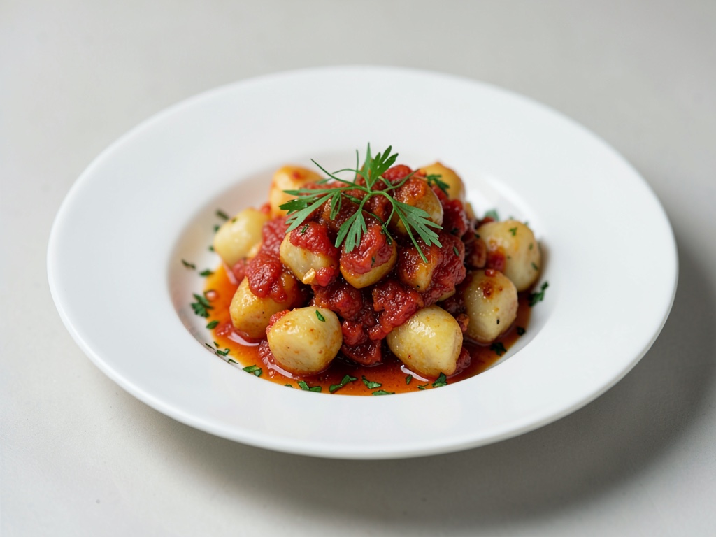 Gnocchi croccanti al gratin al pomodoro e spezie