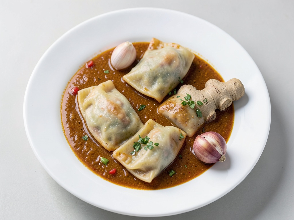 Zuppa di curry cremosa con Maultaschen